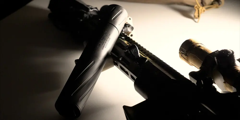 BANISH 30-V2 Modular Suppressor with an AR-15 rifle