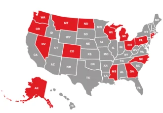 Map of states with existing NFA laws